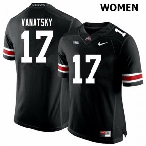 Women's Ohio State Buckeyes #17 Danny Vanatsky Black Nike NCAA College Football Jersey Super Deals EEX4544OC